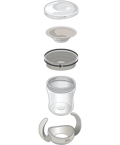 NUK Mini Magic Cup - 360° Anti-Spill Rim - 6+ Months - 160 ml - Bee Ant  Design